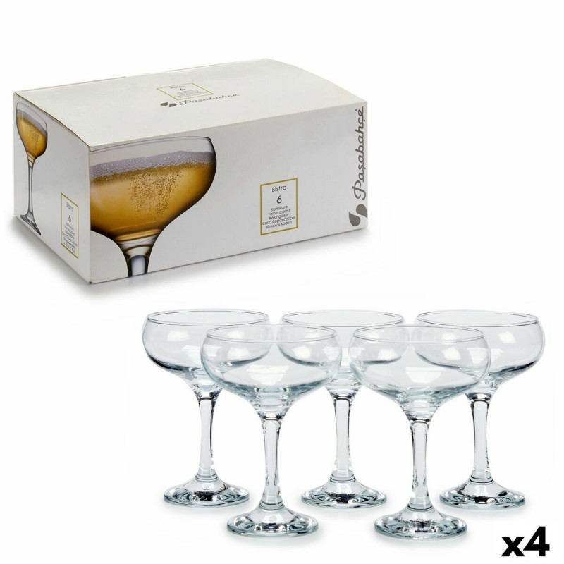 Set of cups Transparent Glass 270 ml (4 Units)