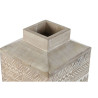 Vase Home ESPRIT White Natural Mango wood Colonial 18 x 18 x 30,5 cm