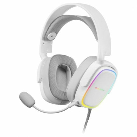 Gaming Headset with Microphone Mars Gaming MHAXW RGB White