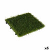 Interlocking Floor Tile Grass Green Plastic 30 x 3,5 x 30 cm (6 Units)