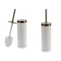 Toilet Brush White Silver Plastic 9,5 x 38,5 x 9,5 cm (6 Units)