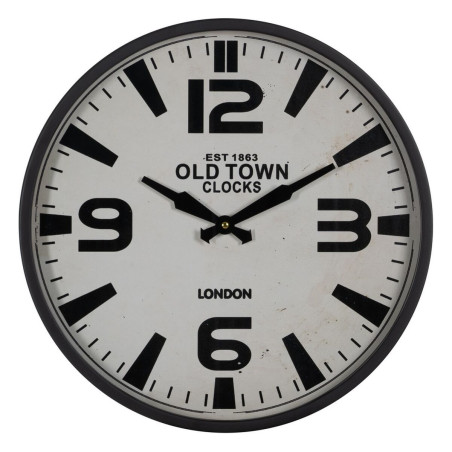 Wall Clock White Black Iron 46 x 46 x 6 cm