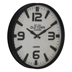 Wall Clock White Black Iron 46 x 46 x 6 cm