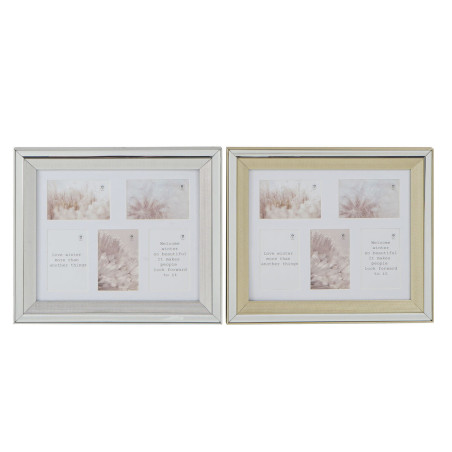 Photo frame DKD Home Decor Crystal polystyrene Golden Silver Traditional 47 x 2 x 40 cm (2 Units)