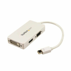 Mini DisplayPort to VGA/DVI/HDMI adapter Startech MDP2VGDVHDW White Black