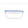 Hermetic Lunch Box Squared Transparent polypropylene 1,4 L 14,5 x 8,5 x 20 cm (12 Units)