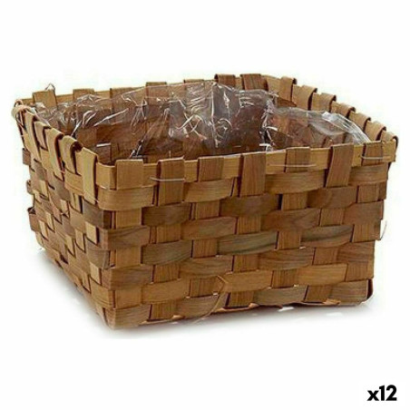 Plant pot Brown Cane (24 x 13 x 24 cm) (12 Units)