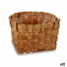 Planter Circular Brown Cane 23 x 12 x 23 cm (12 Units)