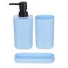 Bath Set Blue Black polypropylene (12 Units)