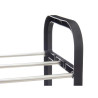 Shoe Rack 3 Shelves Black Silver 40 x 19 x 14 cm (12 Units)