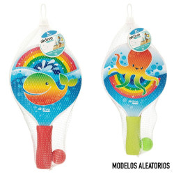 Beach Spades with Ball Aktive Wood 18 x 31,5 x 0,5 cm (24 Units)