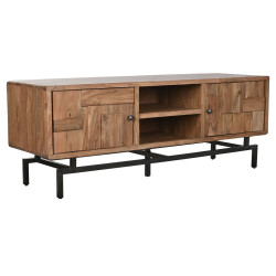 TV furniture Home ESPRIT Brown Metal Acacia 148 x 45 x 55 cm