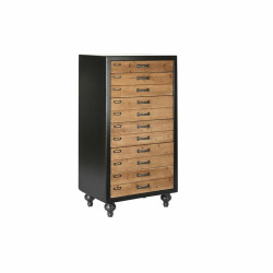 Chest of drawers DKD Home Decor Fir Natural Black Vintage (57 x 40 x 111 cm)