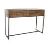 Console DKD Home Decor Black Metal Brown Acacia Vintage (120 x 40 x 81 cm)