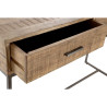 Console DKD Home Decor Black Metal Brown Acacia Vintage (120 x 40 x 81 cm)