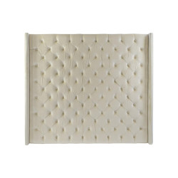 Headboard DKD Home Decor Cream Plastic MDF Wood 194 x 20 x 170 cm