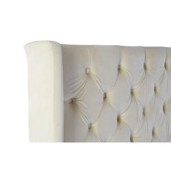 Headboard DKD Home Decor Cream Plastic MDF Wood 194 x 20 x 170 cm