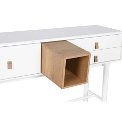 Console Home ESPRIT Yellow White MDF Wood 120 x 35 x 90 cm