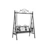 Bench DKD Home Decor Black Metal (146 x 86 x 212 cm)