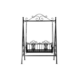 Bench DKD Home Decor Black Metal (146 x 86 x 212 cm)