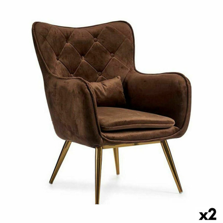 Armchair Brown Iron 68 x 92 x 70 cm (2 Units)