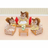 Dolls House Accessories Sylvanian Families Sofa + 2 Armchairs + Table