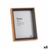 Photo frame Crystal Black Brown MDF Wood (17 x 22 x 3 cm) (6 Units)