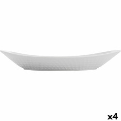 Serving Platter Quid Gastro Ceramic White (39,5 x 19 x 8 cm) (4 Units)