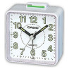 Analogue Alarm Clock Casio TQ-140-7DF White Plastic Splash-resistant (57 x 57 x 33 mm)