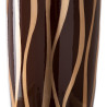 Vase Zebra Ceramic Golden Brown 18 x 18 x 48 cm