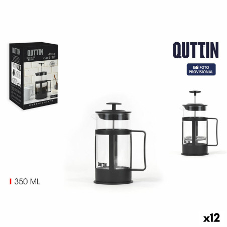 Cafetière with Plunger Quttin 350 ml 10 x 8 x 15,5 cm