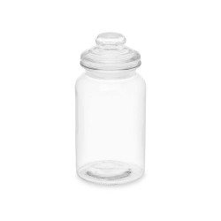 Jar Transparent Glass 1,2 L (12 Units) With lid