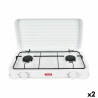 gas stove Algon With lid White 4400 W 55 x 7 x 32 cm (2 Units)