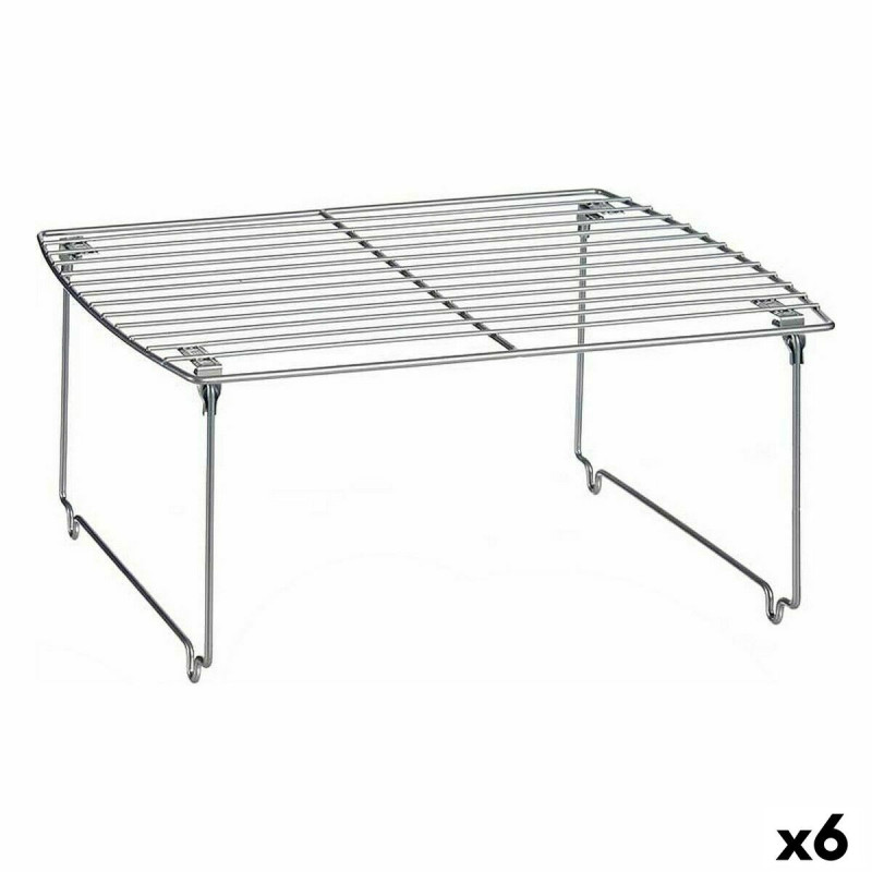 Folding Shelf Silver 44 x 28 x 19 cm (6 Units)