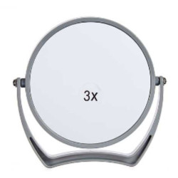 Magnifying Mirror Grey Crystal Plastic 19 x 18,7 x 2 cm (6 Units)