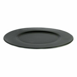 Flat Plate Viejo Valle Neat Black Porcelain Ø 28 cm (6 Units)