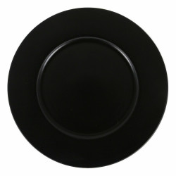 Flat Plate Viejo Valle Neat Black Porcelain Ø 28 cm (6 Units)