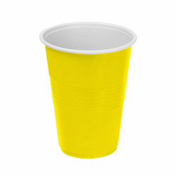 Set of reusable glasses Algon Yellow 48 Units 450 ml (10 Pieces)