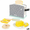 Toy toaster Woomax 8 Pieces 19,5 x 12,5 x 8 cm (4 Units)