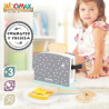 Toy toaster Woomax 8 Pieces 19,5 x 12,5 x 8 cm (4 Units)