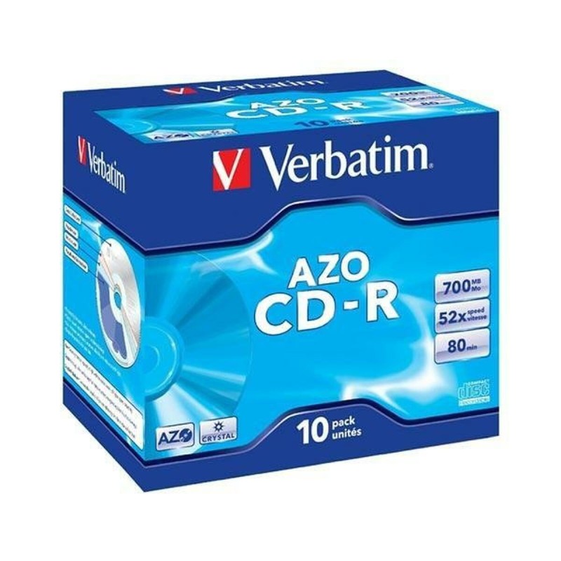 CD-R Verbatim Crystal 10 Units 700 MB 52x