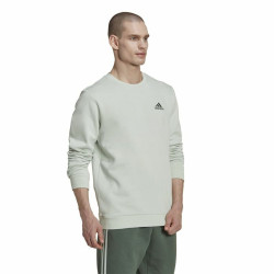 Men’s Sweatshirt without Hood Adidas  Essentials Light grey White