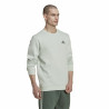 Men’s Sweatshirt without Hood Adidas Essentials Fleece White