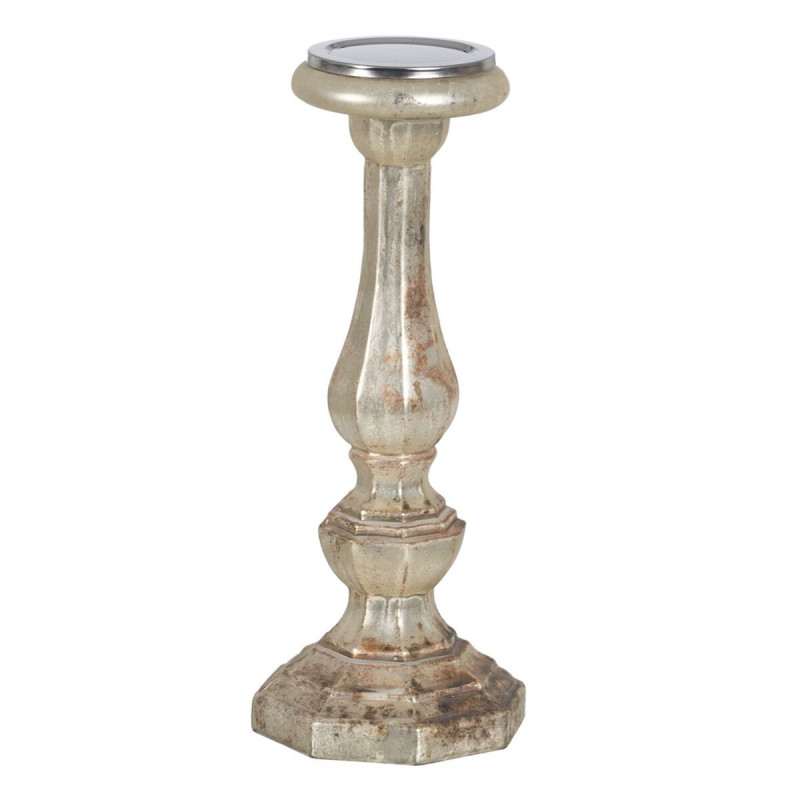 Candleholder White Crystal 15 x 15 x 38 cm