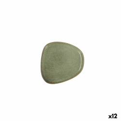 Flat plate Bidasoa Ikonic Ceramic Green (14 x 13,6 cm) (Pack 12x)