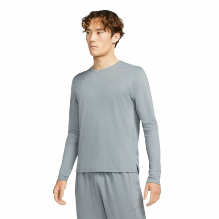 Men’s Long Sleeve T-Shirt Nike Dri-FIT Miler Grey