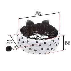 Cat Bed Ferplast Bedding White Black