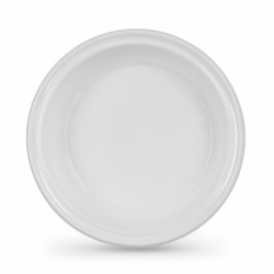 Set of reusable plates Algon Circular White Plastic 20,5 x 3 cm (6 Units)