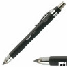 Pencil Lead Holder Milan Touch Black 5,2 mm (6 Units)