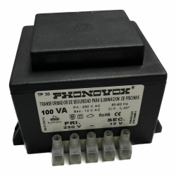 Safety transformer for swimming pool lighting PHONOVOX tp31100 100 VA 12 V 230 V 50-60 Hz 9,8 x 7,9 x 7,4 cm